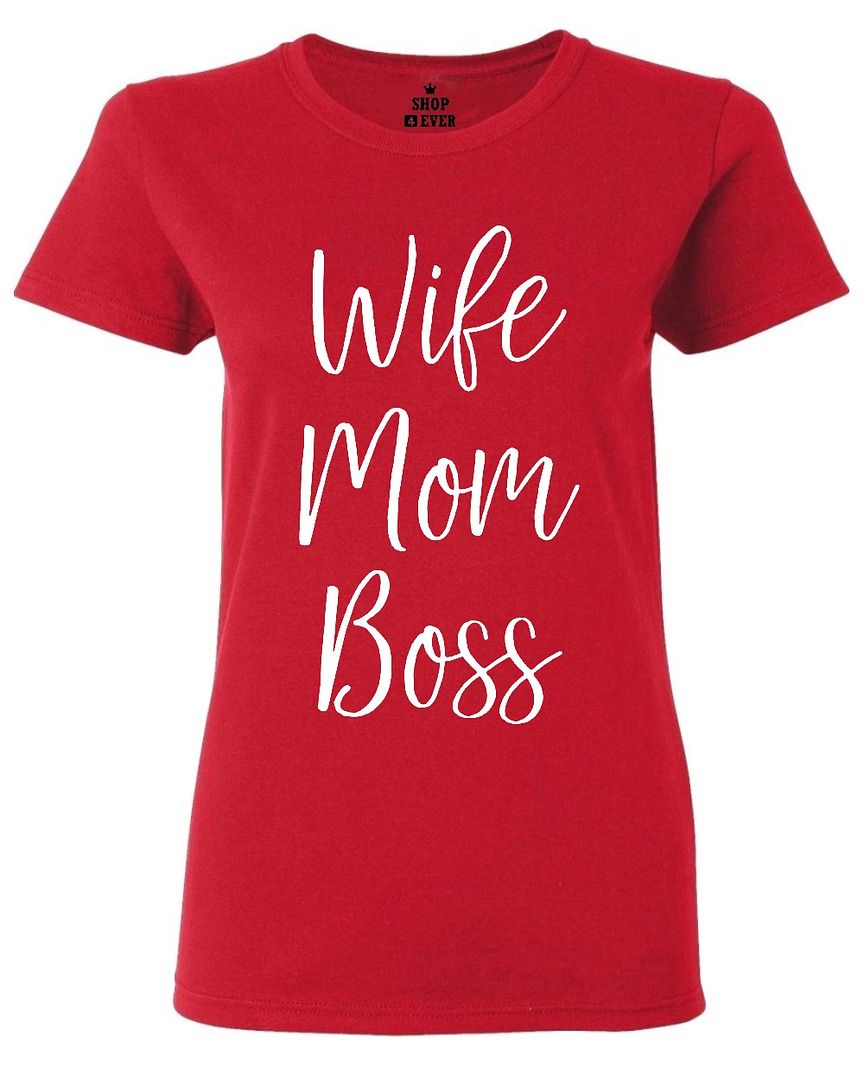Wife Mom Boss Womens T Shirt Mothers Day Mom Life New Mom For Mom Cute Shirts Ebay 2028